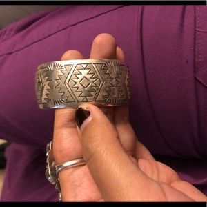 Native silver cuff